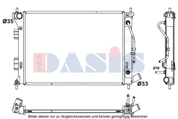 AKS DASIS Радиатор, охлаждение двигателя 560093N